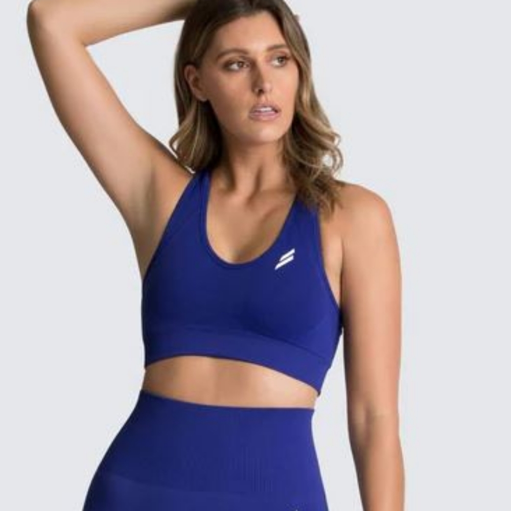 DoYouEven Hyperflex Seamless Crop - Electric Blue - Size M